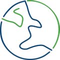 blue and green earth icon